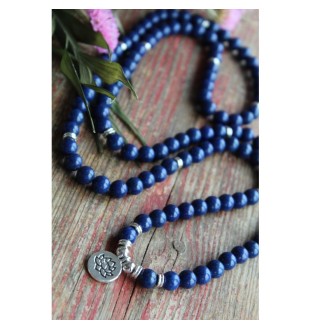Mala-Kette mit Lapislazuli – 108 Perlen für Meditation & innere Klarheit