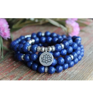 Mala-Kette mit Lapislazuli – 108 Perlen für Meditation & innere Klarheit