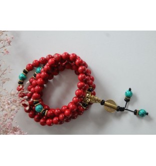 Traditionelle Jaspis-Armband mit Traditionelle Mala mit 108 Perlen| Heilstein Schmuck