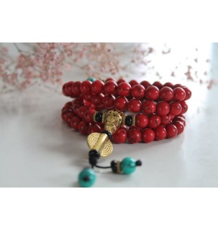 Traditionelle Jaspis-Armband mit Traditionelle Mala mit 108 Perlen| Heilstein Schmuck