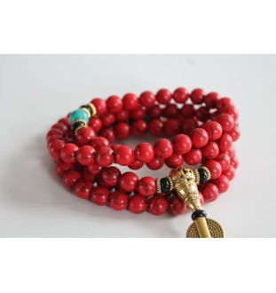Traditionelle Jaspis-Armband mit Traditionelle Mala mit 108 Perlen| Heilstein Schmuck