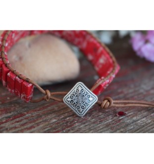 Handmade Jasper Bracelet – Strength, Grounding & Boho Style | Glueckskristall.de