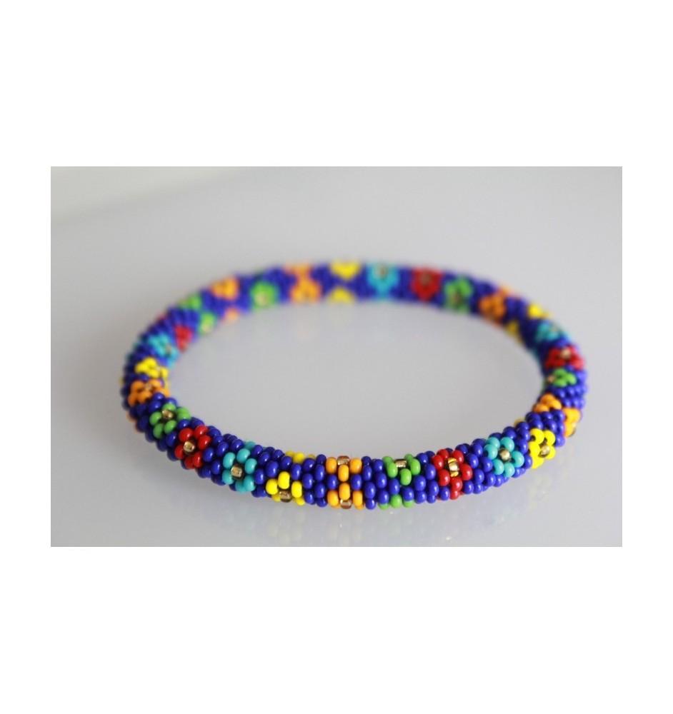 Handgefertigtes Glasperlenarmband aus Nepal – Tradition