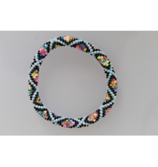 Handgefertigtes Glasperlenarmband aus Nepal – Tradition