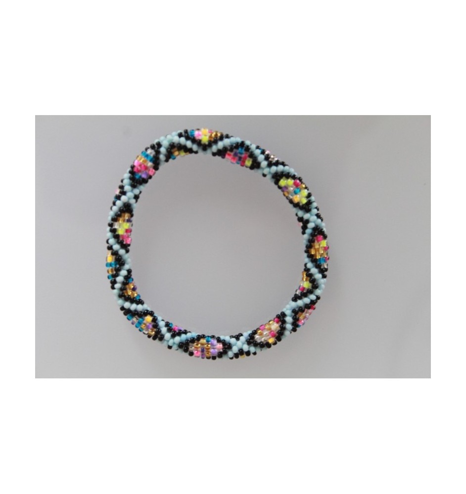 Handgefertigtes Glasperlenarmband aus Nepal – Tradition