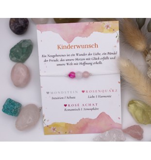 Personalisiert Armband  Edelstein - Kinderwusch