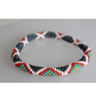 Handgefertigtes Glasperlenarmband aus Nepal – Tradition