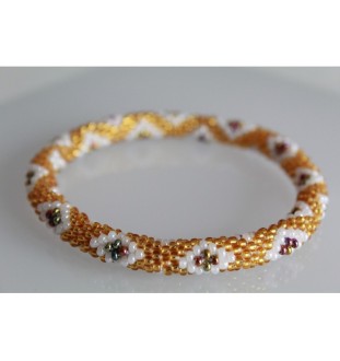 Handgefertigtes Glasperlenarmband aus Nepal – Tradition