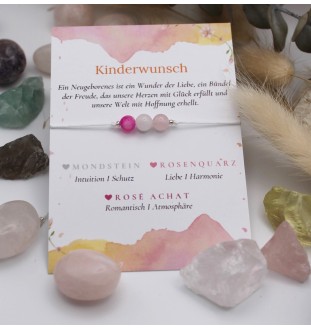 Personalized Bracelet Gemstone - Child Wish