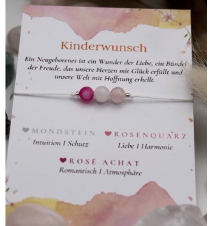 Personalisiert Armband  Edelstein - Kinderwusch