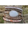Handmade wrap bracelet with rose quartz | Love & Harmony – Glueckskristall.de