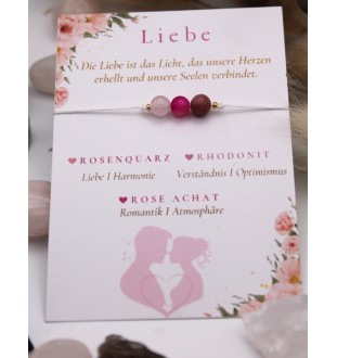 Personalisiert Armband  Edelstein - Liebe