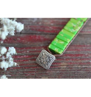 Green Jasper Leather Bracelet – Boho Gemstone Jewelry | Lucky Crystal