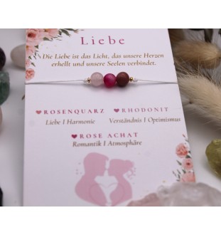 Personalisiert Armband  Edelstein - Liebe