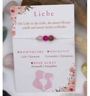 Personalisiert Armband  Edelstein - Liebe