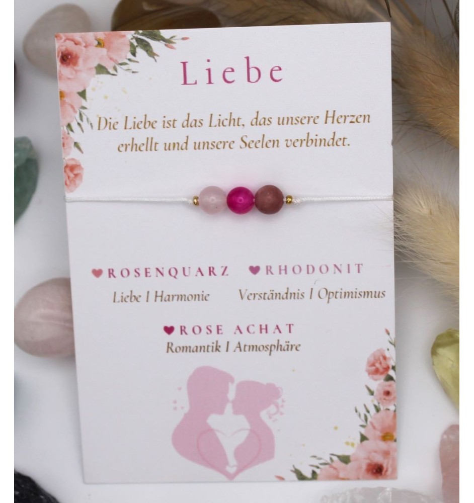 Personalisiert Armband  Edelstein - Liebe