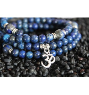 Bracelet 108 Mala Lapis Lazuli OM Sincerity