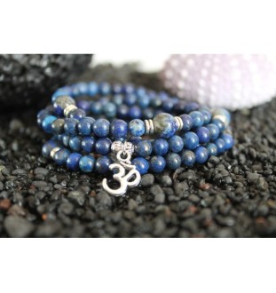 Bracelet 108 Mala Lapis Lazuli OM Sincerity