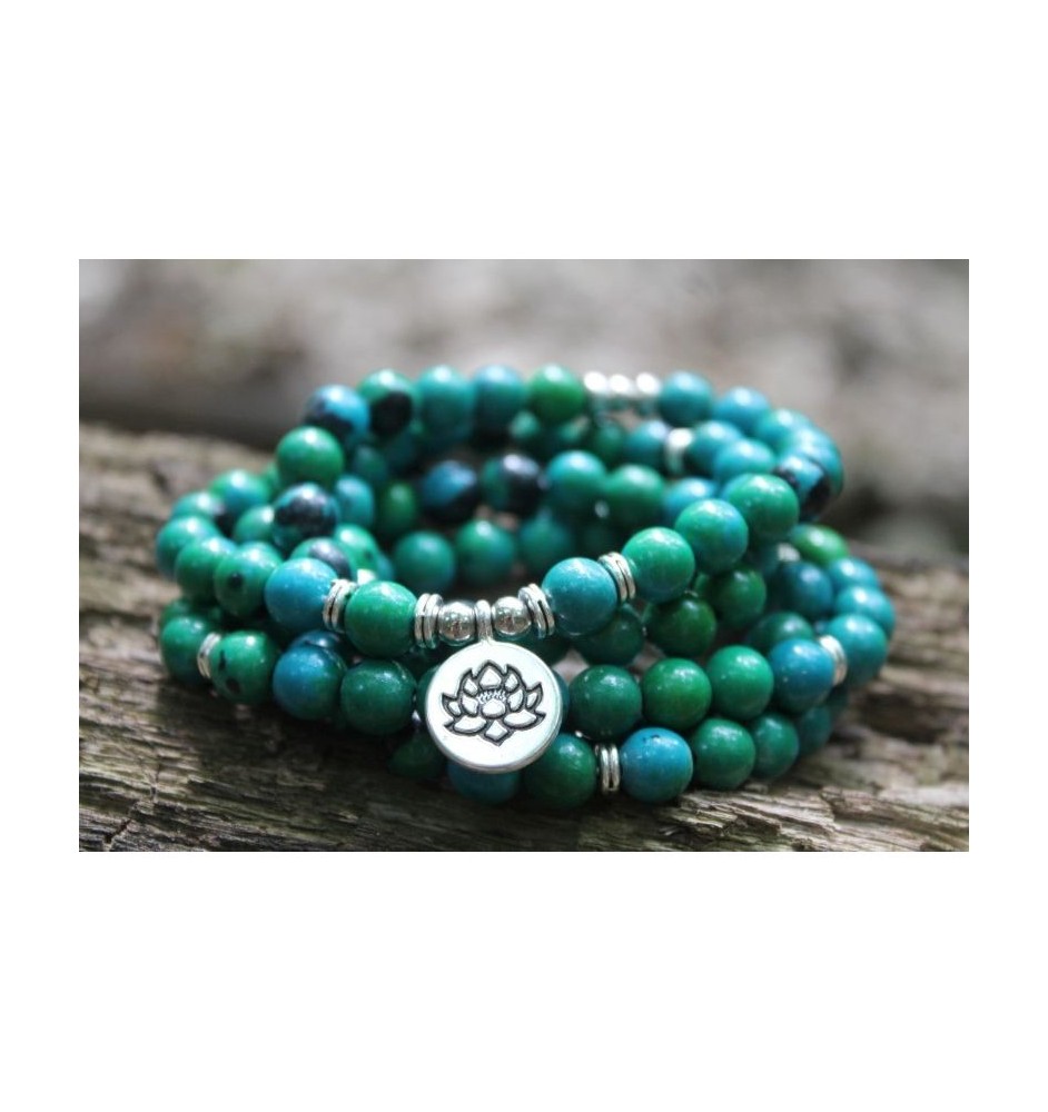 Mala bracelet with 108 agate beads – meditation and positive energy
