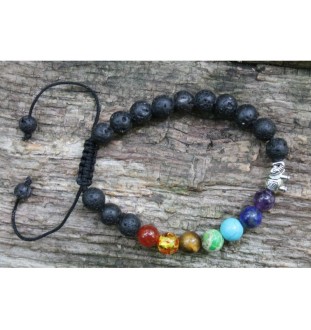 7 Chakra Bracelet made of Lava Beads – Energy, Balance & Spiritual Healing