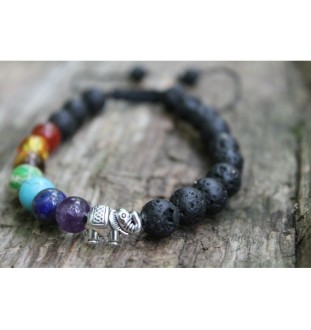 7 Chakra Bracelet made of Lava Beads – Energy, Balance & Spiritual Healing