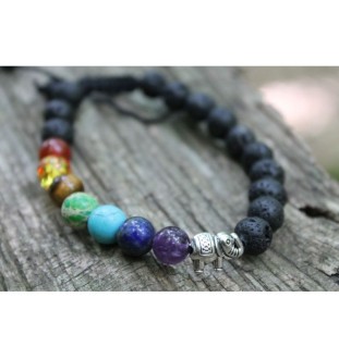 7 Chakra Bracelet made of Lava Beads – Energy, Balance & Spiritual Healing