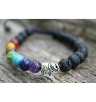 7 Chakra Bracelet made of Lava Beads – Energy, Balance & Spiritual Healing