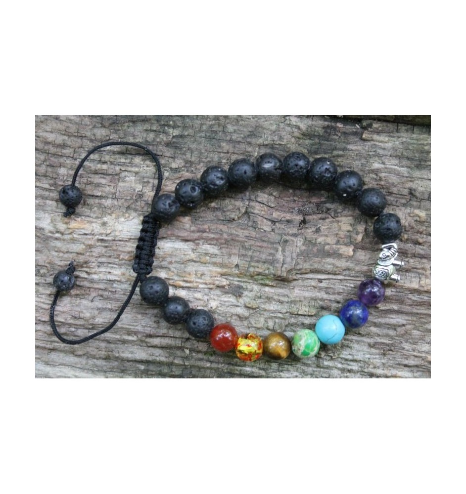 7 Chakra Bracelet made of Lava Beads – Energy, Balance & Spiritual Healing