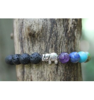 7 Chakra Bracelet made of Lava Beads – Energy, Balance & Spiritual Healing