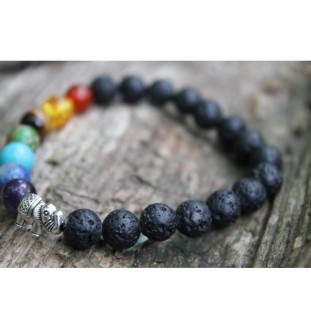 7 Chakra Bracelet made of Lava Beads – Energy, Balance & Spiritual Healing