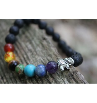 7 Chakra Bracelet made of Lava Beads – Energy, Balance & Spiritual Healing