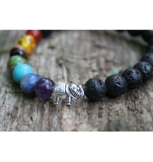 7 Chakra Bracelet made of Lava Beads – Energy, Balance & Spiritual Healing