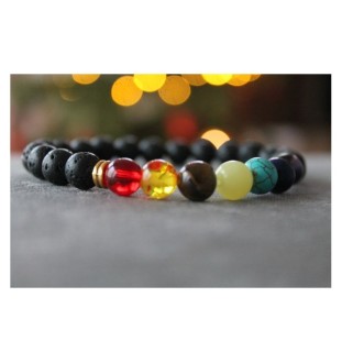 7 Chakra Bracelet made of Lava Beads – Energy, Balance & Spiritual Healing