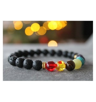 7 Chakra Armband aus Lava Perlen – Energie, Balance & spirituelle Heilung