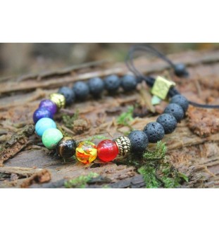 7 Chakra Bracelet made of Lava Beads – Energy, Balance & Spiritual Healing