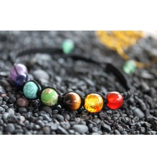 7 Chakra Bracelet made of Lava Beads – Energy, Balance & Spiritual Healing