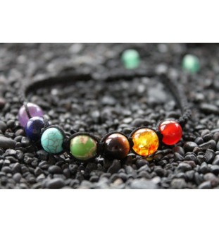 7 Chakra Bracelet made of Lava Beads – Energy, Balance & Spiritual Healing