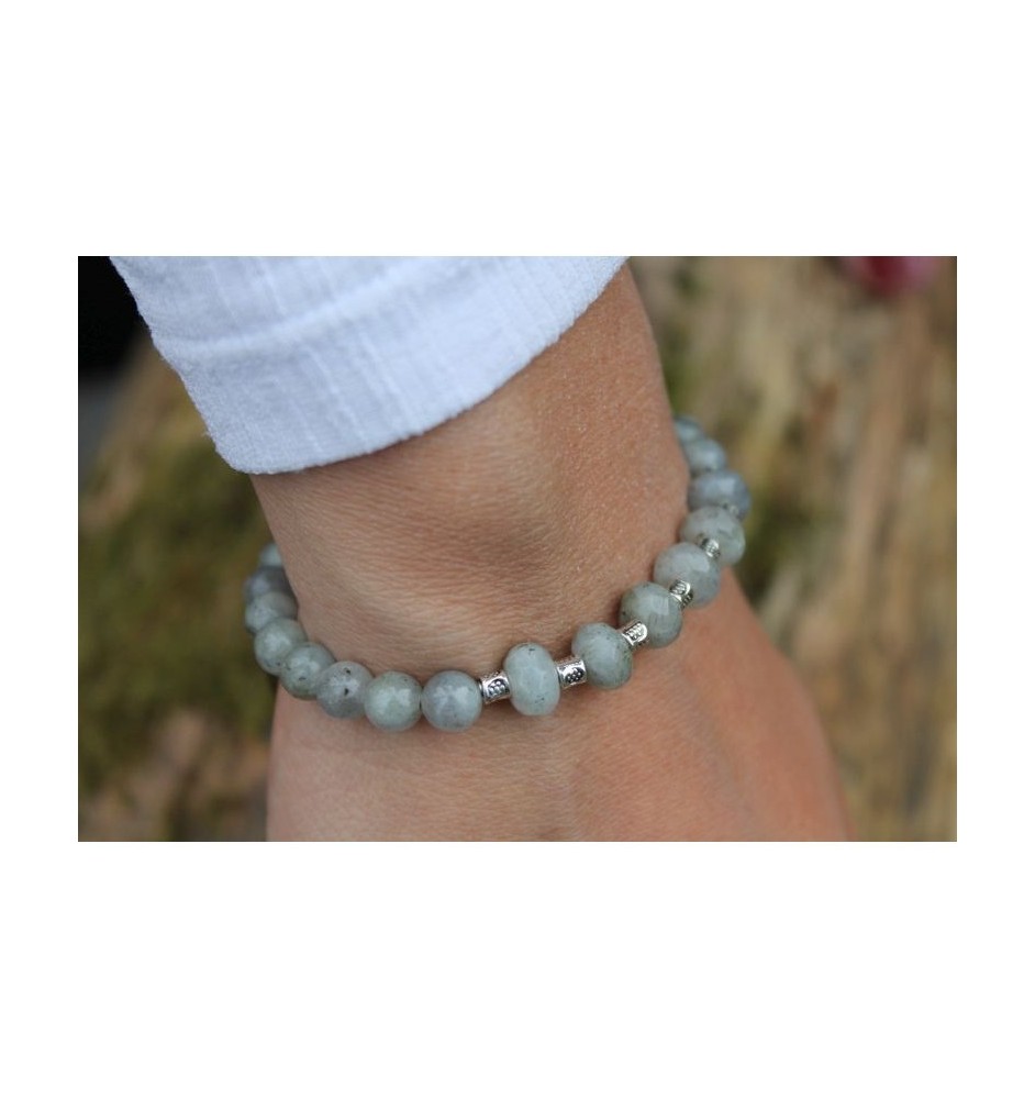 Labradorite pearl bracelet for intuition and creativity | Spiritual bracelet