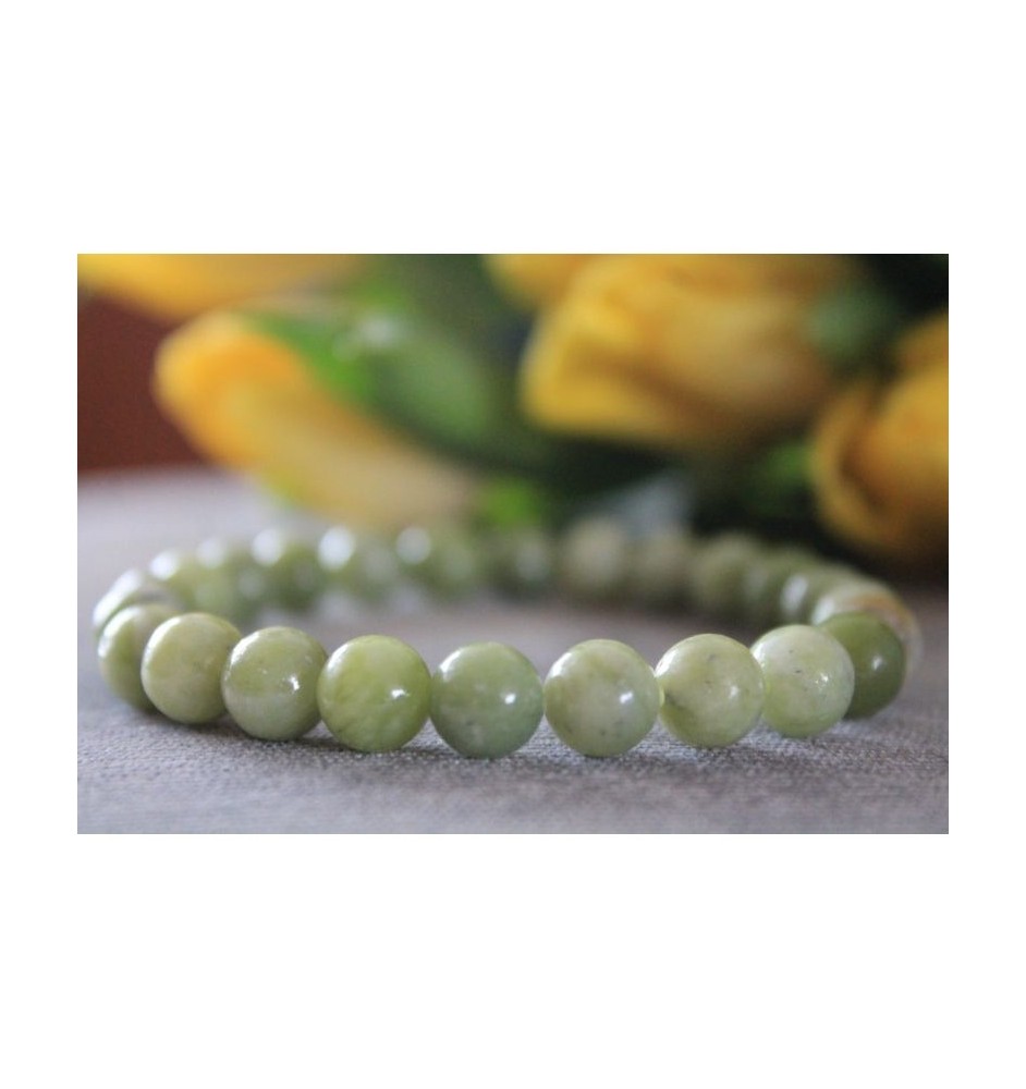 Jade Bracelet – Natural Jade Beads in Soft Green | Protective Bracelet