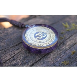 Orgonite Necklace with OM Symbol~Peace, Positive Energy & Meditation