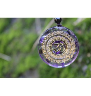 Orgonite Necklace with OM Symbol~Peace, Positive Energy & Meditation