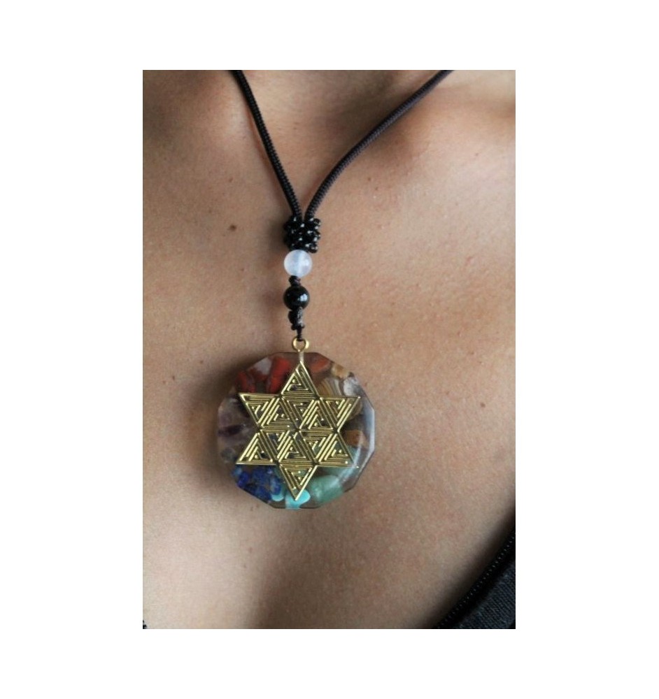 Orgonite necklace with star symbol – for peace of mind