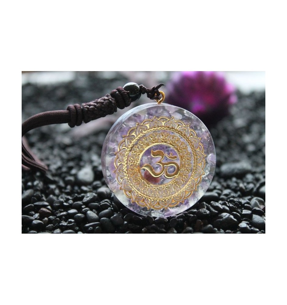 Orgonite Necklace with OM Symbol~Peace, Positive Energy & Meditation