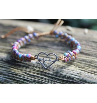 Handmade Jasper Bracelet with Heart | Love | Friendship Bracelet