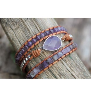 Amethyst-Armband – Handgefertigt, spirituell & stilvoll 💜