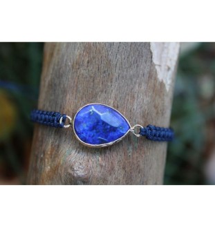 Lapislazuli Makramee-Armband – Glück & Selbstbewusstsein