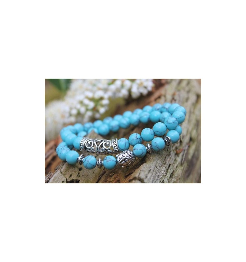 Turquoise bead yoga bracelets – protection, energy and style combined