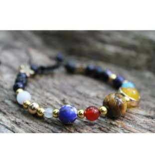 Solar System Bracelet made of Lava Stone – Spiritual Jewelry