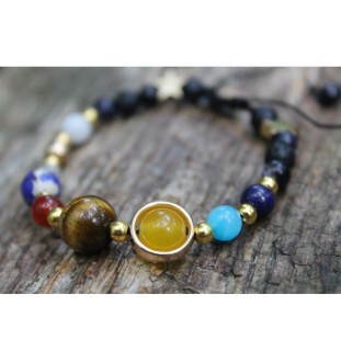 Solar System Bracelet made of Lava Stone – Spiritual Jewelry