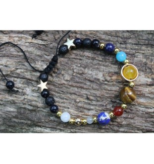 Solar System Bracelet made of Lava Stone – Spiritual Jewelry